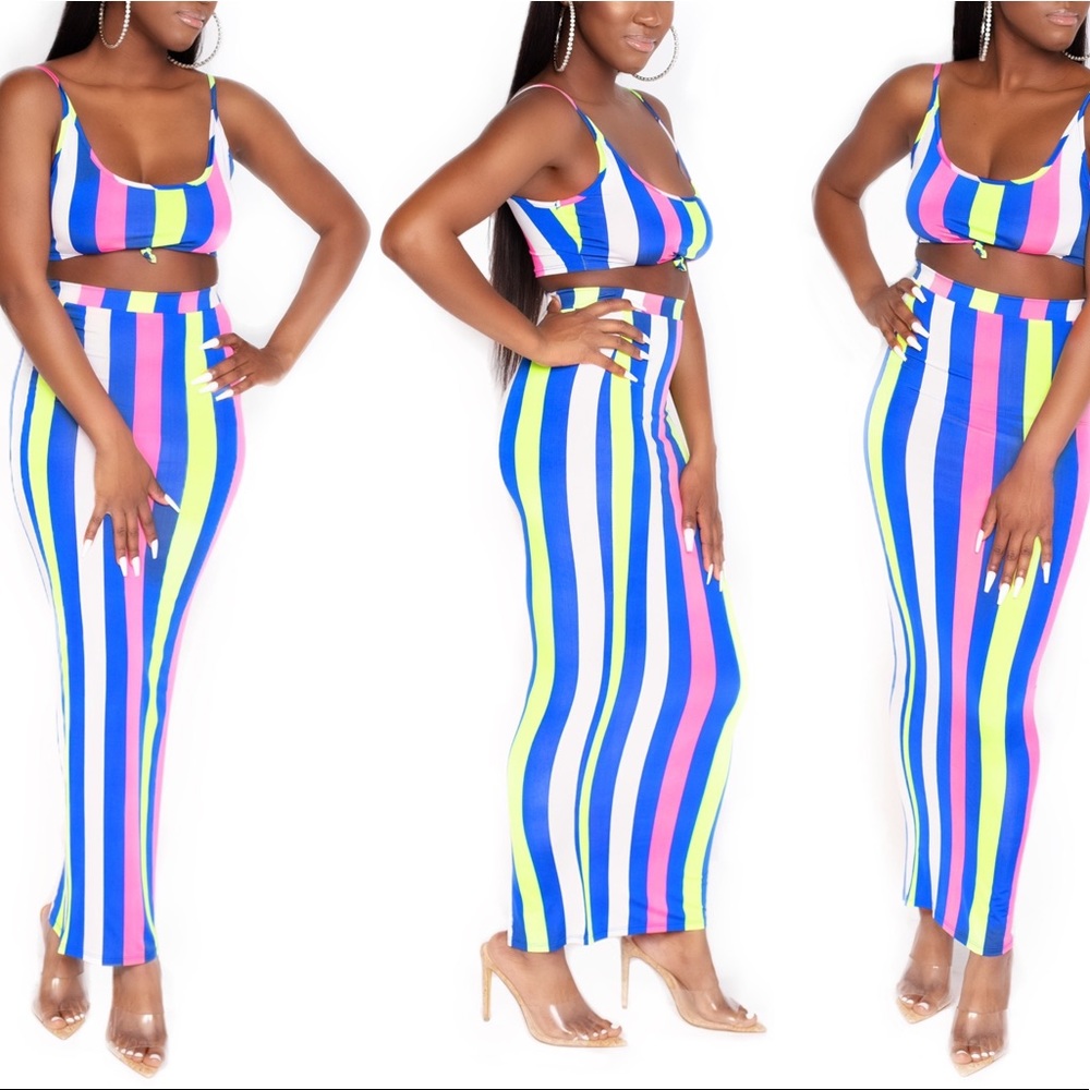 Stripe two piece
